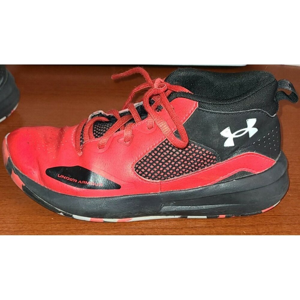 Under Armour Lockdown 5 3023533-601 Red/black Youth Shoe 4Y